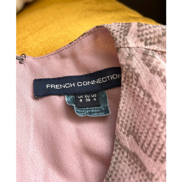 French Connection snake skin pink dress size 4 - Picture 5 of 6